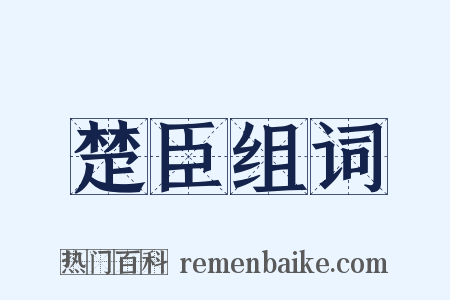 楚臣组词是什么意思的图片